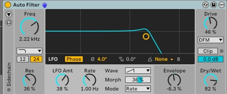 Ableton Live 12.2 Auto Filter
