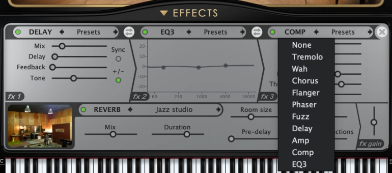 Pianoteq8のEffects