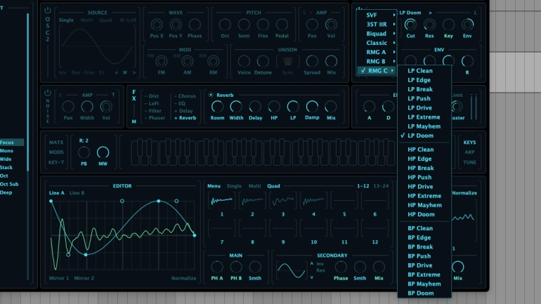 Babylon 2のウェーブテーブルとフィルター