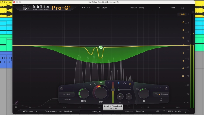 Pro-Q 4のSpectral Dynamicsと外部サイドチェイン