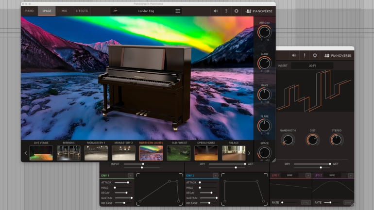 Pianoverseの空間シミュレーターとエフェクト