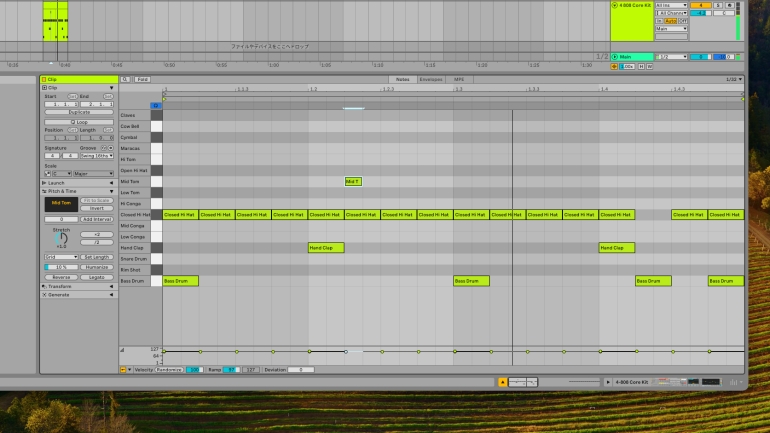 Ableton LiveのクリップビューでMIDIを表示