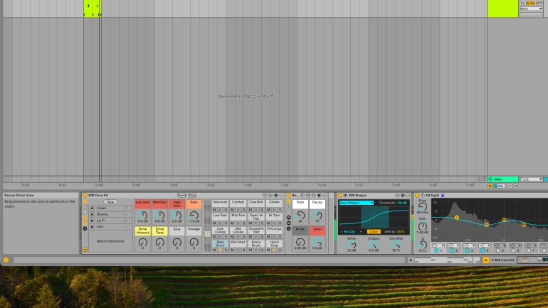 Ableton Liveのデバイスビュー