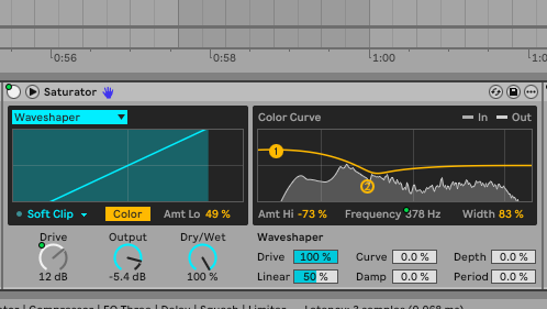 Ableton LiveのSaturator